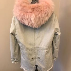 Artificial Pink Fur Coat Size 2